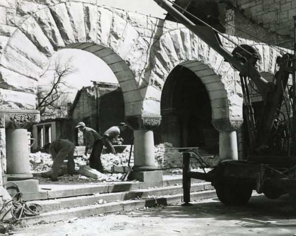 Reconstruction of Eaton Chapel in 1954