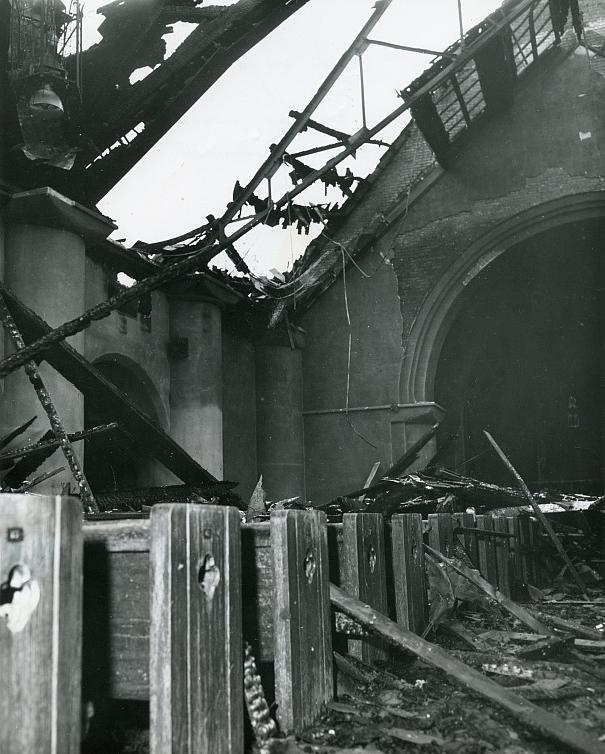 Eaton Chapel - Interior - Day After Fire