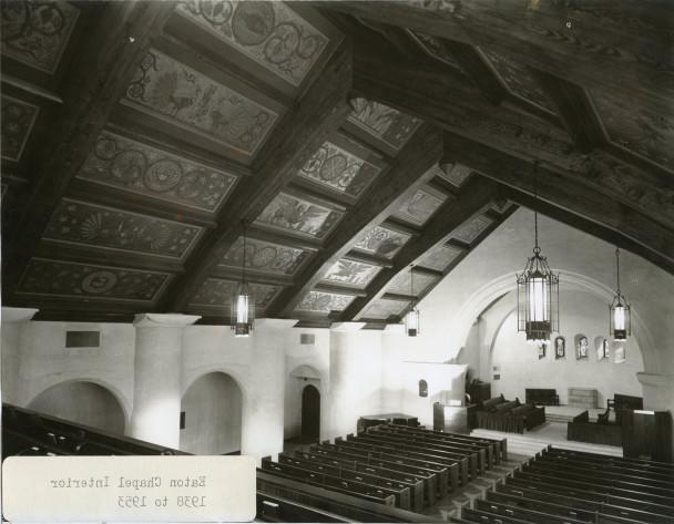 Interior of Eaton Chapel from 1938-1954