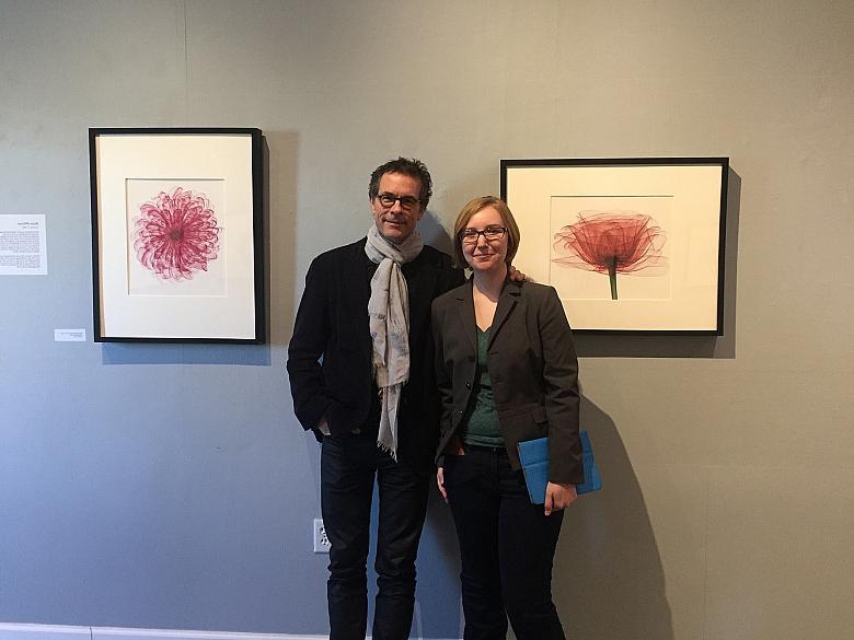 Jennifer Putman'18 and featured artist Bryan Whitney at the opening of Strange Light.