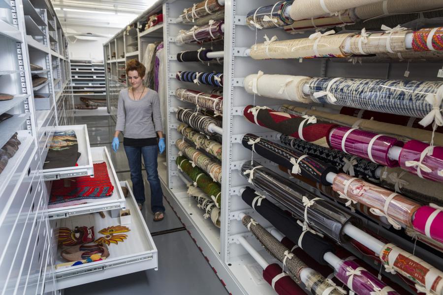 Beloit students are active in the museum. They help to identify materials, curate exhibits, and preserve objects in the Logan Museum coll...