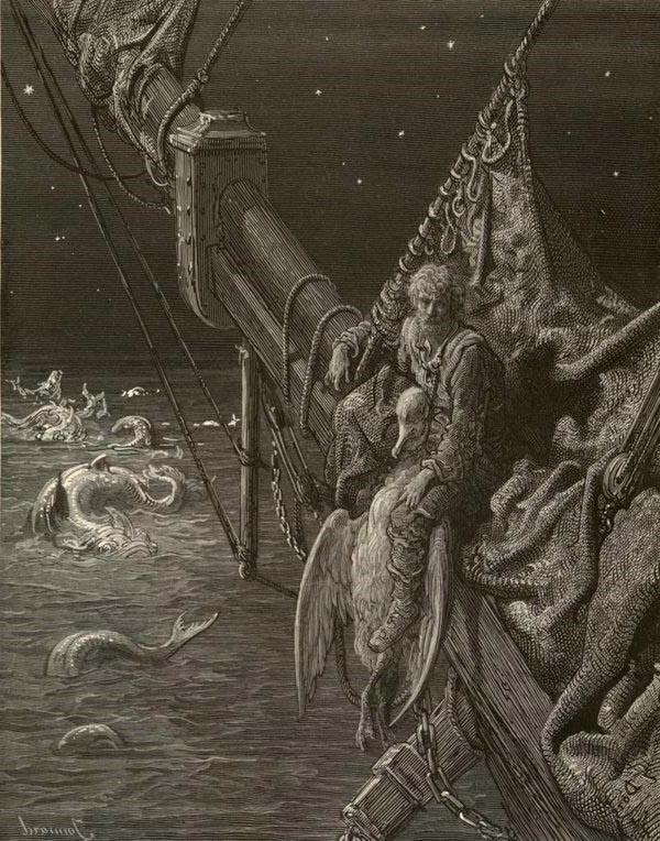 Gustave Doré, I watched the water-snakes, engraving from Rime of the Ancient Mariner